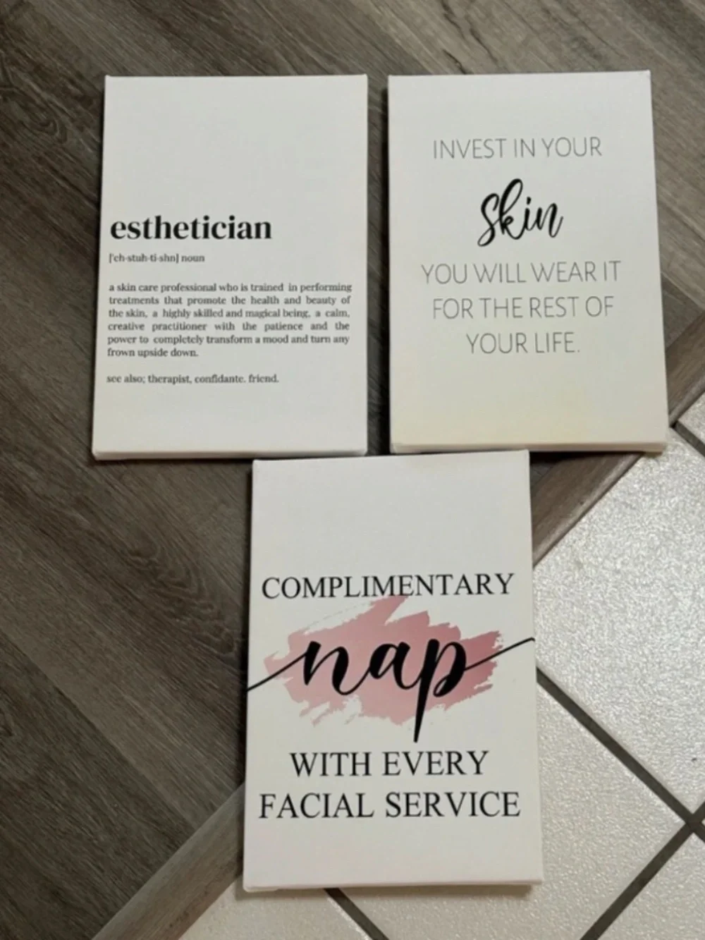 Esthetician Signs (3)
